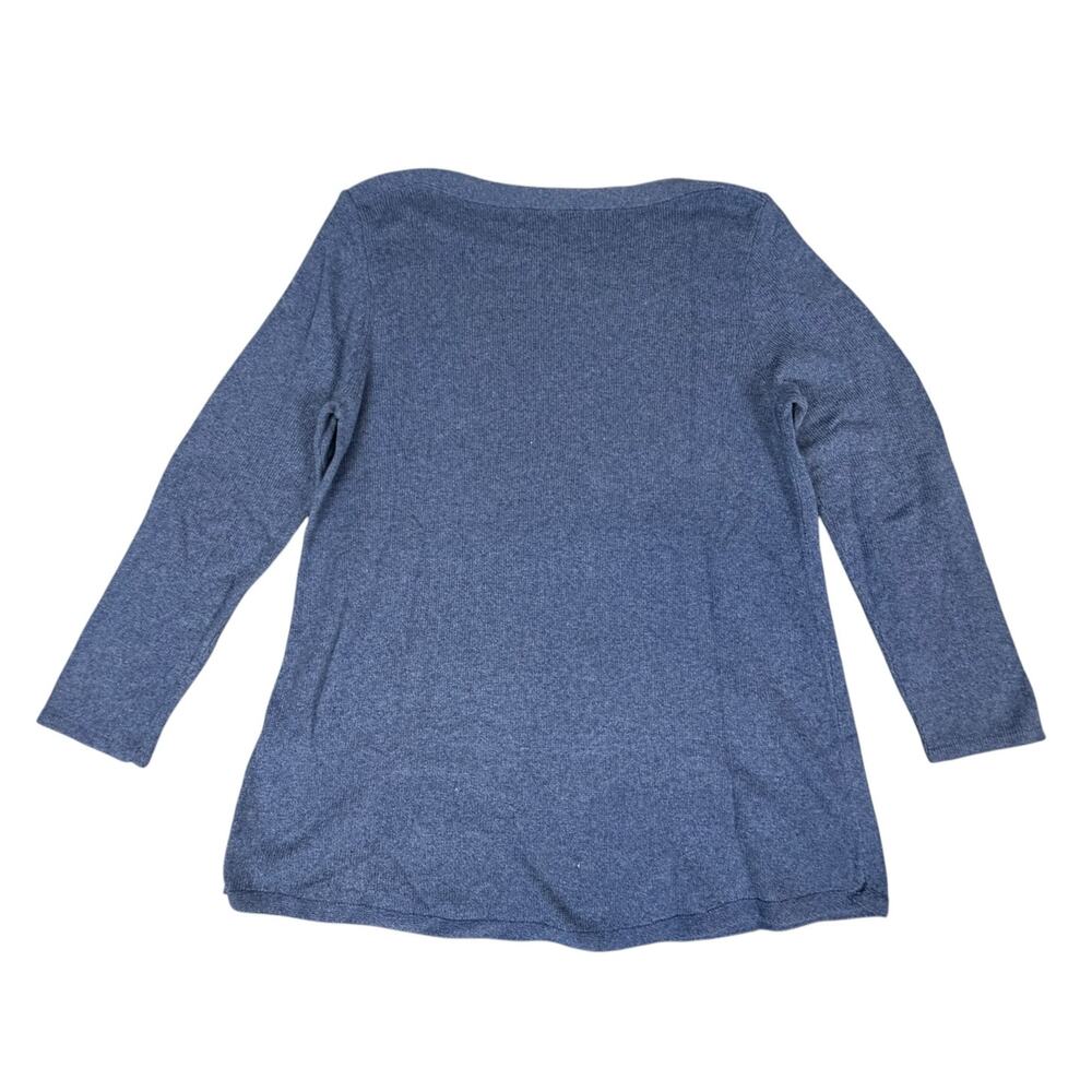 Karen Scott Women's XL Blue Heather Pullover Sweater 60% Cotton 40% Acrylic - Picture 10 of 10